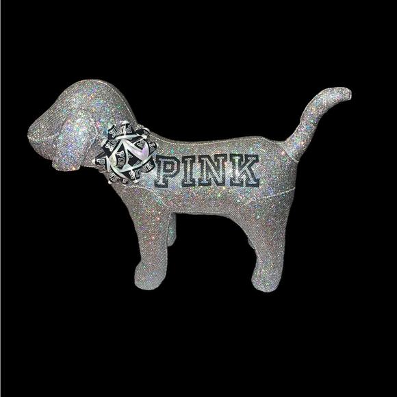 Victoria's Secret Pink Iridescent Glitter Bling Collectible 2017 Giant Dog - Picture 1 of 4